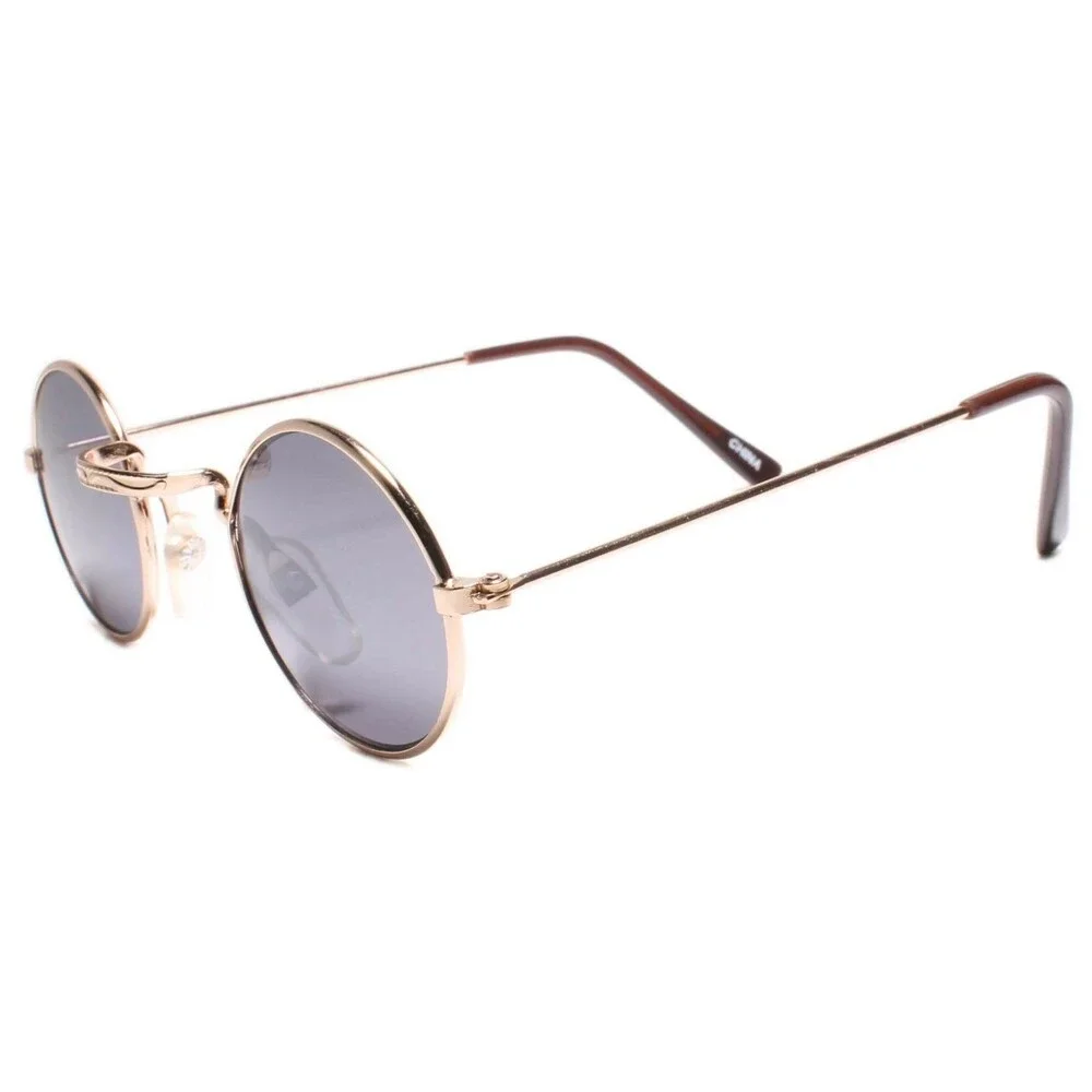 Kids 0-2 year Round Gold Sunglasses 100% UV Protection